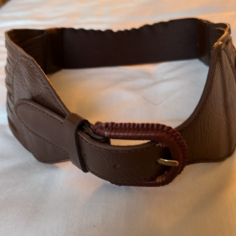 Jessica Simpson Brown Wide Stretch Waist Belt NWT